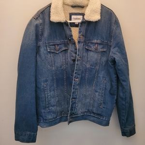 Men's Denim Sherpa Lined Jacket